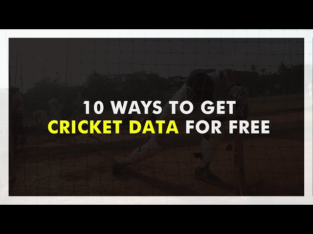 How to get Cricket data for free? | Cricket Analytics Projects 02