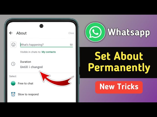 How to Set Whatsapp About Permanently | How to Set Whatsapp About for More Than One Month