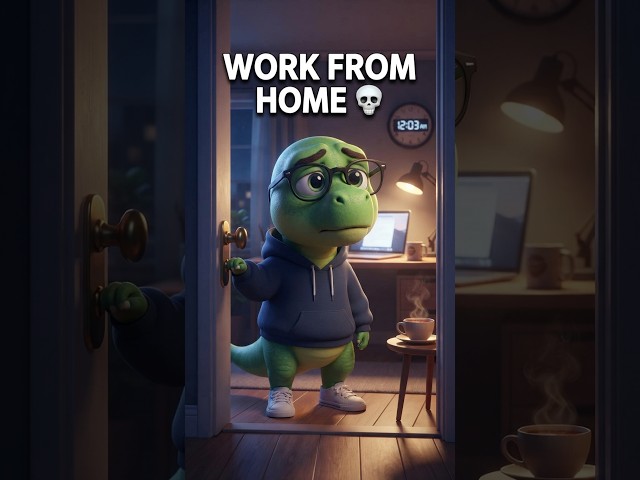 Dino Tried to Work From Home… Big Mistake 😂🦖