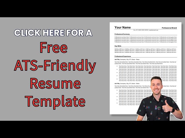 FREE ATS-Friendly Resume Template (and instructions on how to use it)
