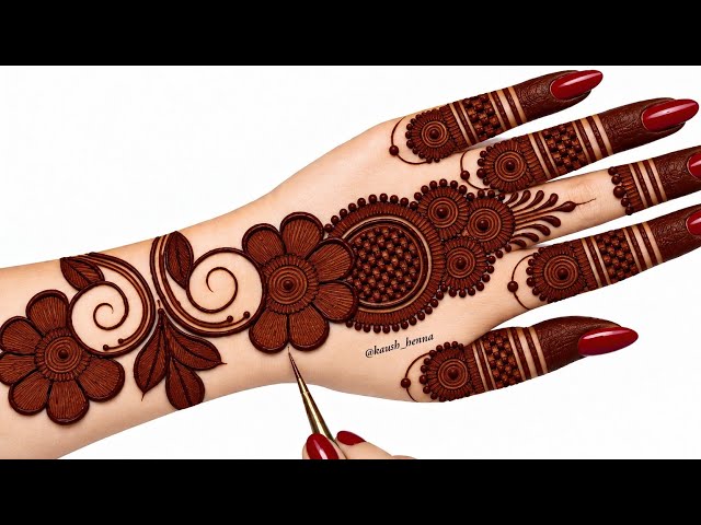 Simple & unique mehndi design for back hand| letest mehndi design|mehandi ka design |mehendi
