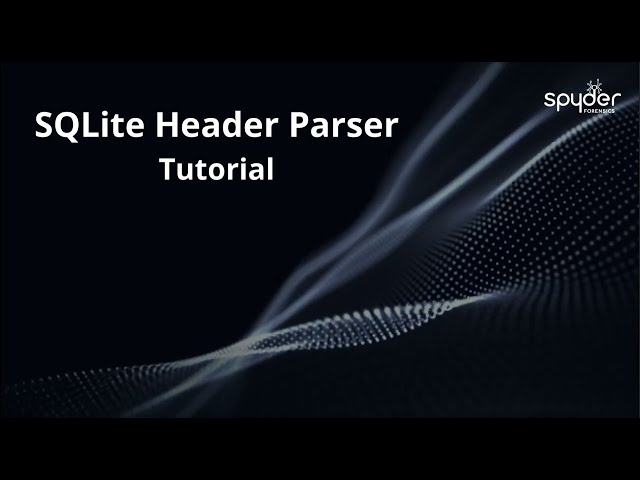 Spyder Forensics - SQLite Main Database File Header Parser