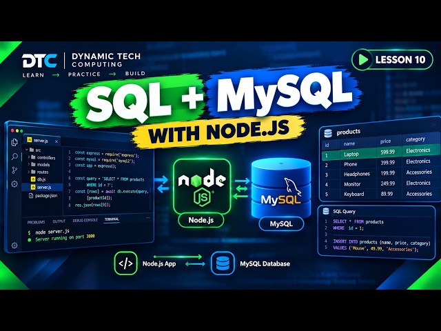 Lesson 10: SQL & MySQL Introduction with Node.js