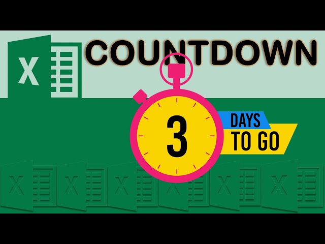 Countdown Remaining Days to an Event in Excel using DATE & TIME Functions.