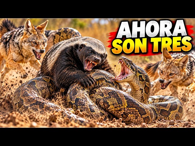 BADGER vs PYTHON: when TWO JACKALS appear