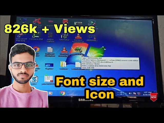 How to Change Font size on laptop & pc windows 7 || Computer icon size and text size Change  ?