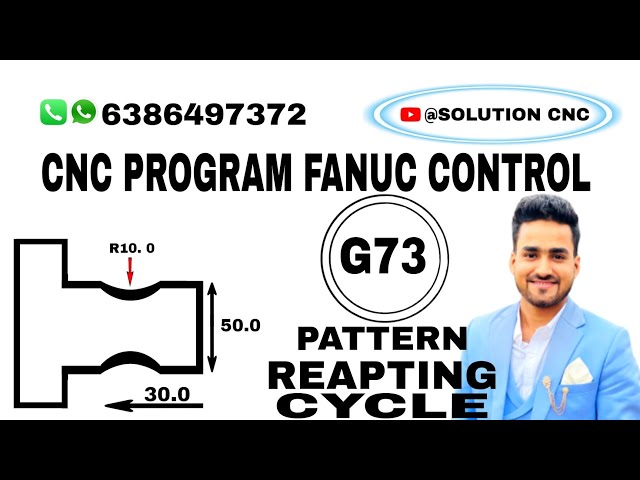 G73 pattern repeating cycle example ,Cnc Program Fanuc Control @SOLUTIONCNC