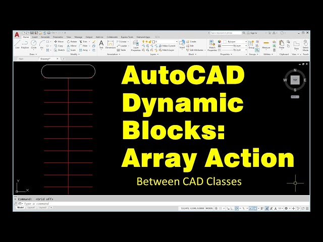 AutoCAD Dynamic Blocks Tutorial: Array Action