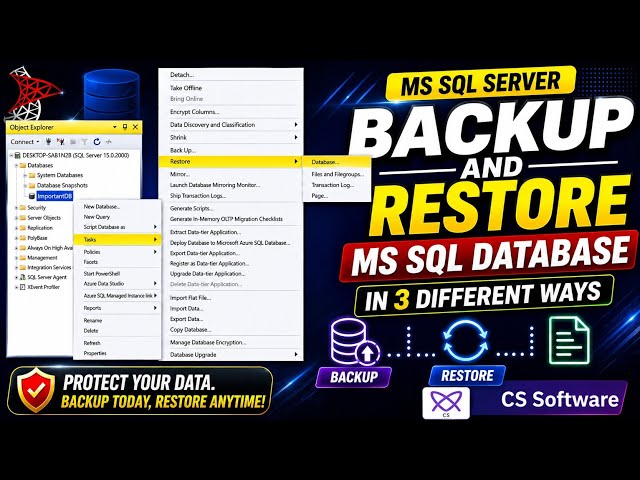 Backup and Restore SQL Server Database: 3 Different Methods Explained