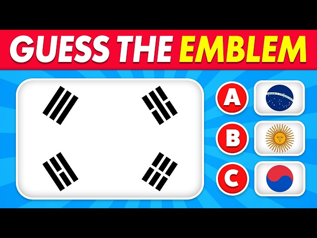Guess the Country Emblem on the Flag 🚩🌎 | Fun Flag Quiz
