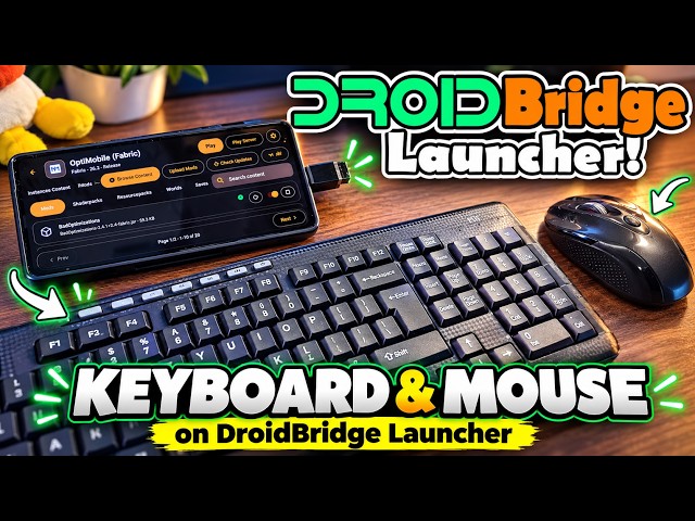 Play Java Minecraft With A Keyboard and Mouse DroidBridge Launcher How To Guide