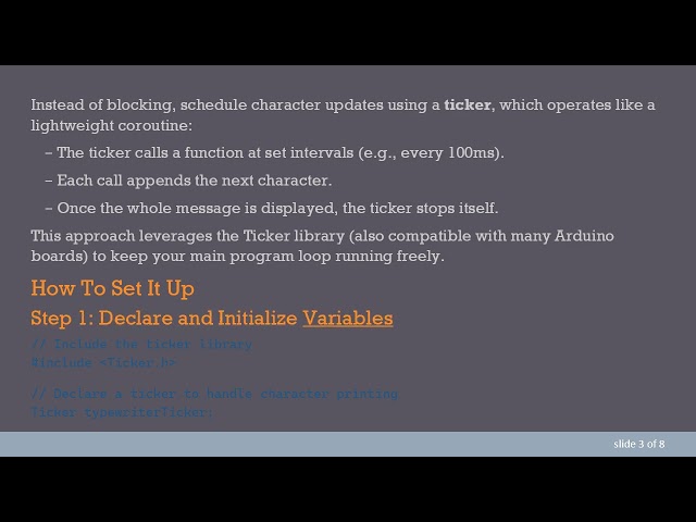Implementing a Non-Blocking Typewriter Effect on a Nextion Display with Arduino