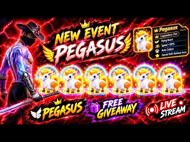 Shooter w1 is live 🔴 steal a pet Pegasus giveaway pet glitch #freefire