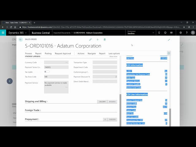 DiCentral EIS for Microsoft Dynamics 365 for Business Central Demo