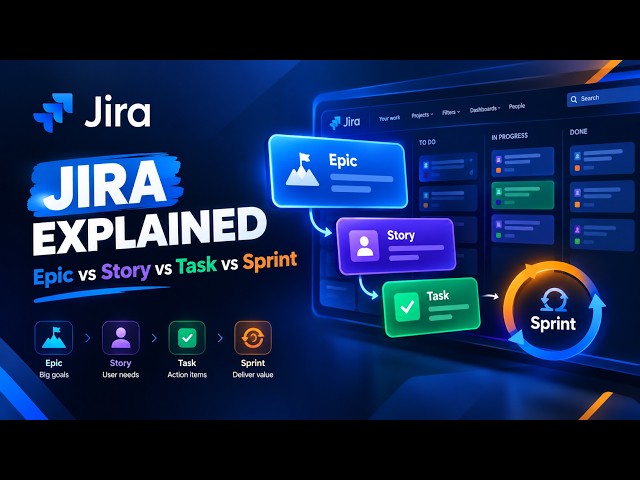 Jira Explained in 60 Seconds: Epic vs Story vs Task vs Sprint simplified