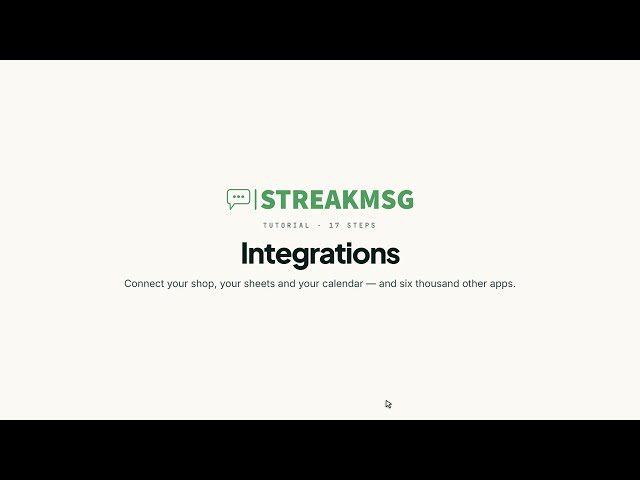 Streakmsg Integrations Complete Guide | Connect Apps, APIs, Webhooks & Automation