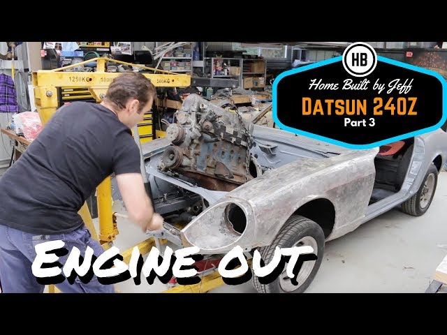 Home Built Datsun 240z part 3 - Pulling the engine