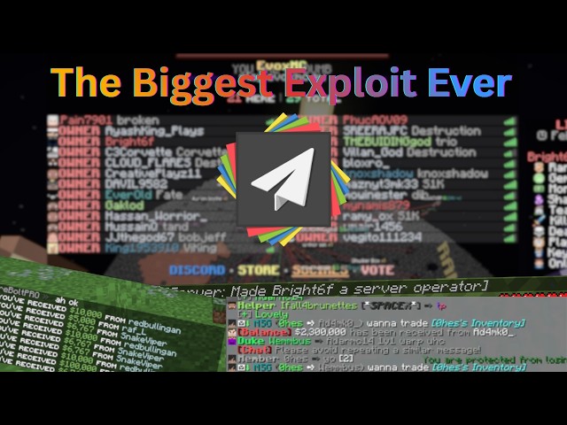The Biggest Exploit Ever [PaperMc Force Op]