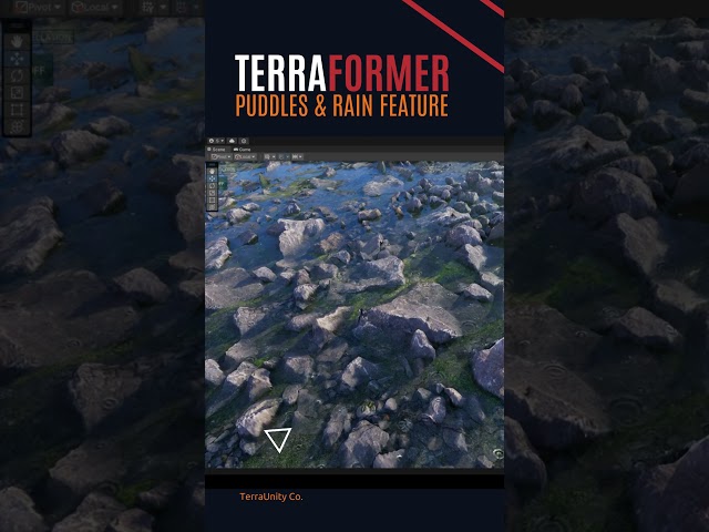 Realistic Raindrop Ripples & Puddles In Unity HDRP ;) #shorts