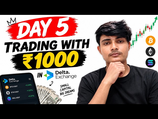 DAY 5 IN BTC TRADING WITH ₹1,000 | CRYPTO TRADING ON DELTA EXCHANGE
