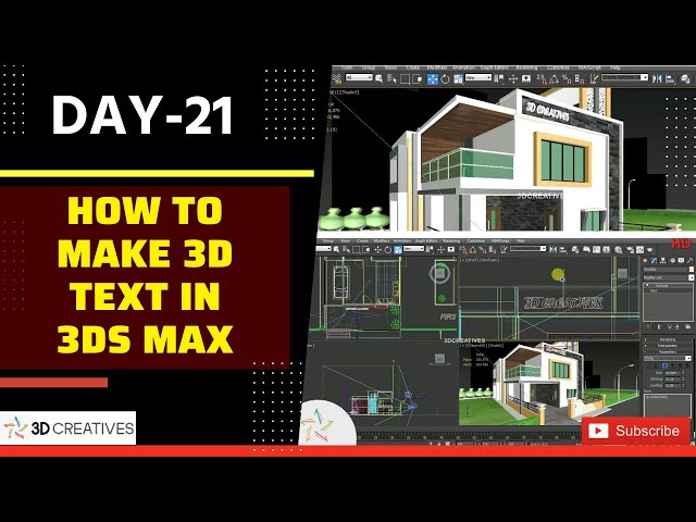 How to make 3D text in 3Ds Max