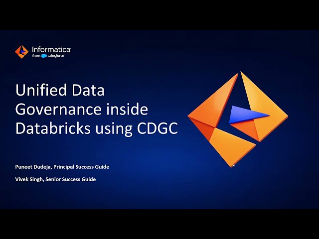 Unified Data Governance Inside Databricks using CDGC