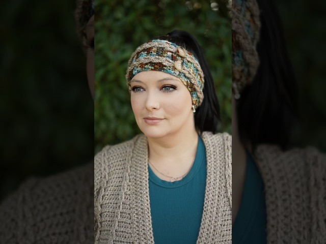 Crochet Ear Warmers with me🧶 #crochet #freepattern #earwarmer #tutorial #diy #fyp #viralshorts