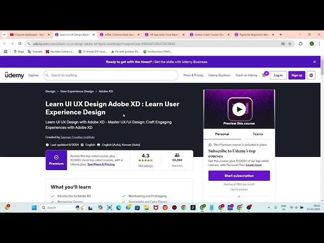 Providing Free Udemy Course - Figma for Beginners: Web Design and Mobile App Design