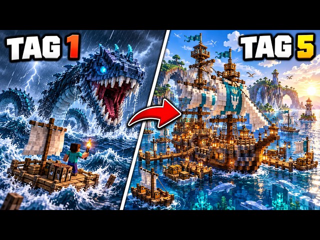 Wir überlebten 5 TAGE mitten auf dem OZEAN! 🌊