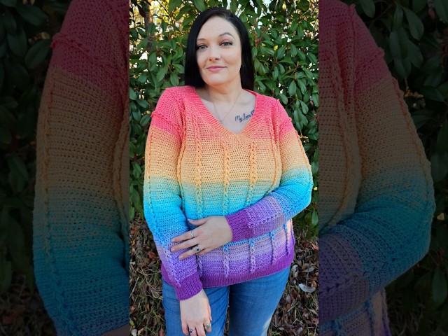 Crochet a #sweater with me -New #crochet #pattern on  @JourneyCDesigns  /Size Inclusive