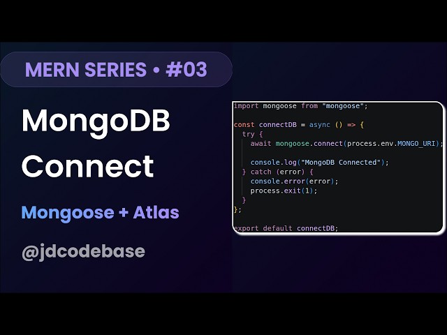 Connect MongoDB to Node.js with Mongoose | MERN Task Manager #3