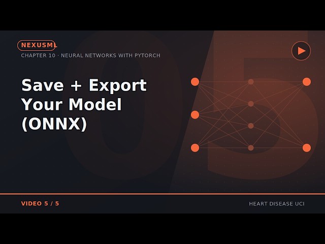 Save Your PyTorch Model + Export to ONNX for Flutter