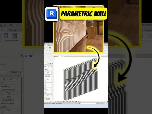 Parametric Wall in Revit #revit #bim #architecture