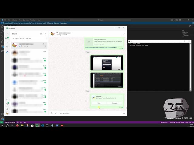 Windows Hack via Whatsapp 🔥