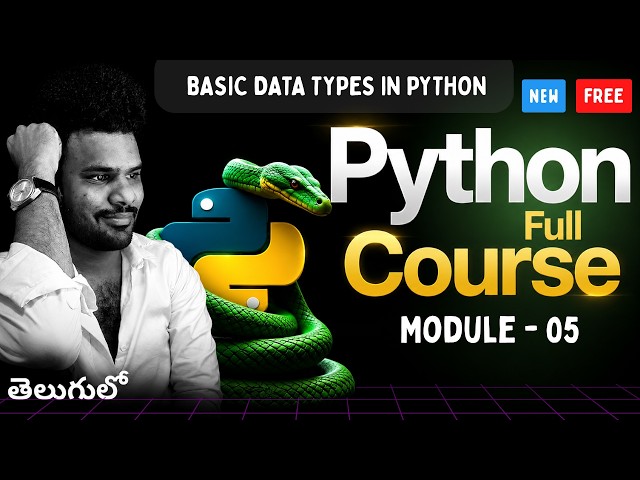 Python for Beginners in Telugu M-5 | Basic Data Types in Python Explained | Ai Syntax