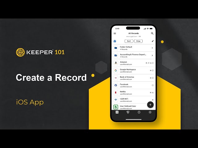 Keeper 101 - How to Create a Keeper Record on iOS
