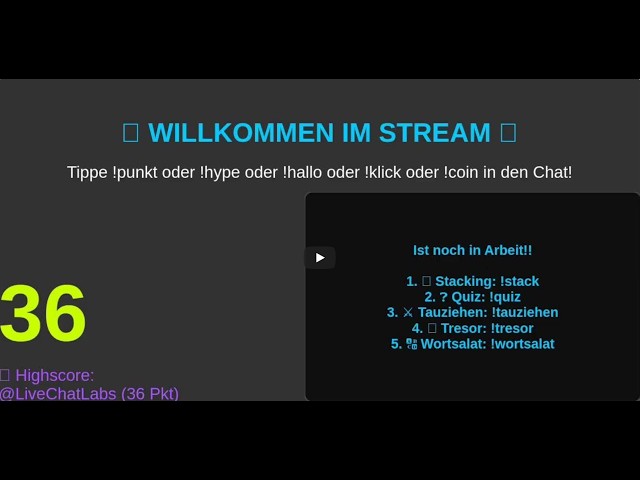 Live Chat Labs: Stream Engine – Ihr steuert den Stream! (Community Control)