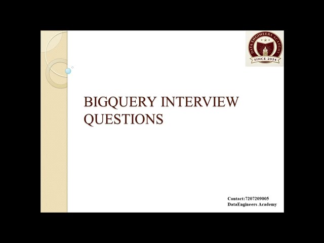 Is BigQuery a Database or Data Warehouse? | BigQuery Interview Question