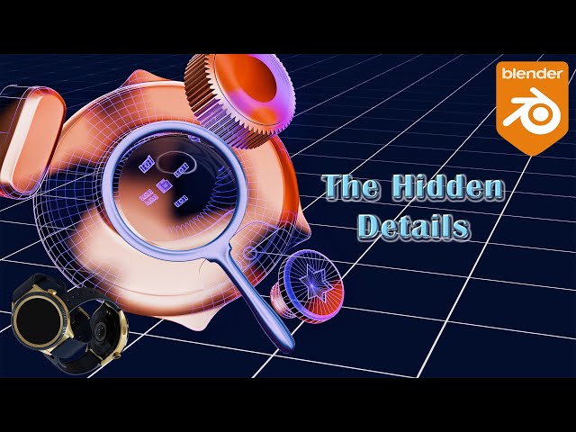Smart Watch Modeling Part 4 - Crown, button & Details | Blender Timelapse (Inspired by Noise Halo 2)