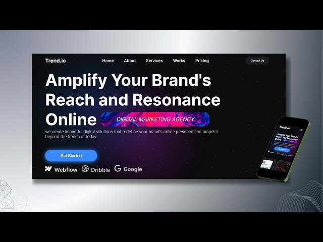 Responsive Digital Marketing Agency Landing Page Website Using HTML CSS & JavaScript
