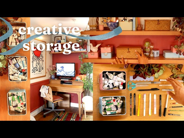 Small Space Storage for Art and Filming Supplies · Minimal Studio Tour