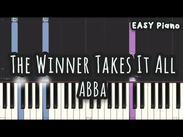 ABBA - The Winner Takes It All (Easy Piano, Piano Tutorial) Sheet