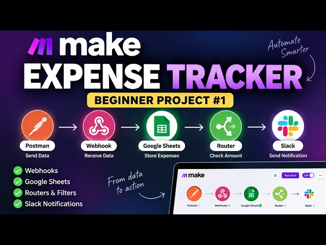 Make.com Beginner Project #1 — Expense Tracker Automation