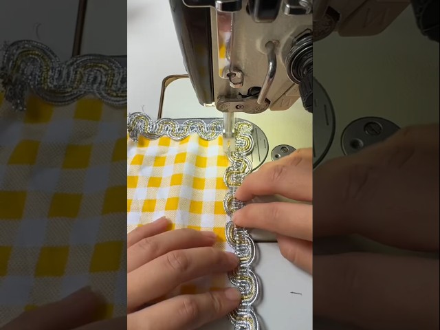 🌟 DIY Sewing Hack Neat Edges with Decorative Lace Trim ✂️ #SewingHacks #LaceTrim #SewingTips #shorts