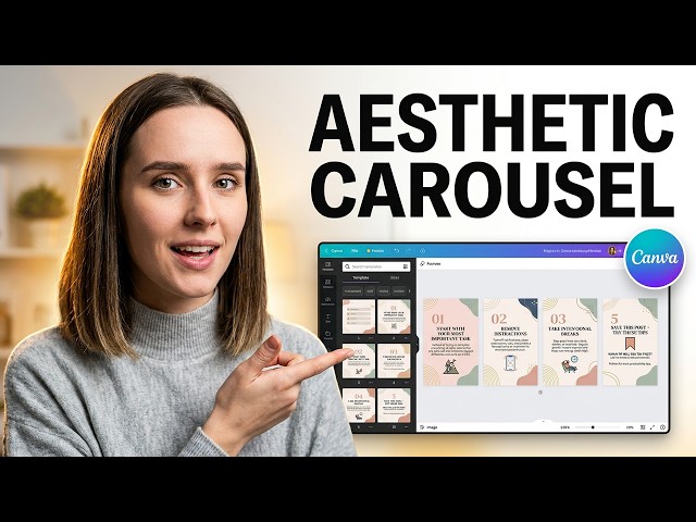 Build an Aesthetic Canva Carousel in Minutes | FULL TUTORIAL