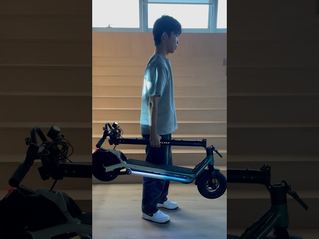 Fold it up and make some room. Where would this escooter fit? 👀#scooter #escooter #foldablescooter