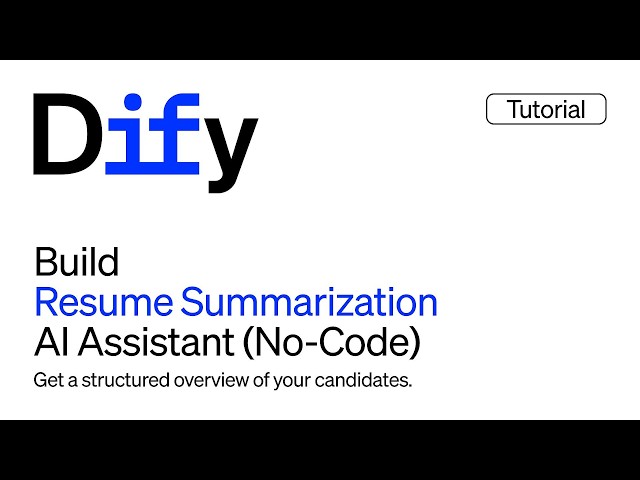 Build Resume Summarization AI Assistant (No Code)