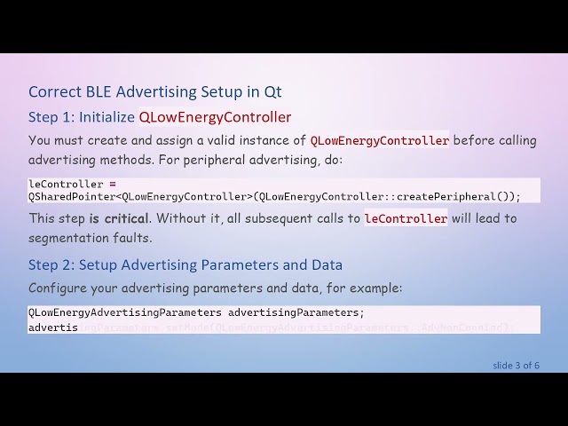 How to Properly Start Qt Bluetooth Advertising on Android