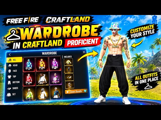 How to Make Wardrobe in Craftland 🔥 | Free Fire Craftland Wardrobe Tutorial #FreeFire #Craftland