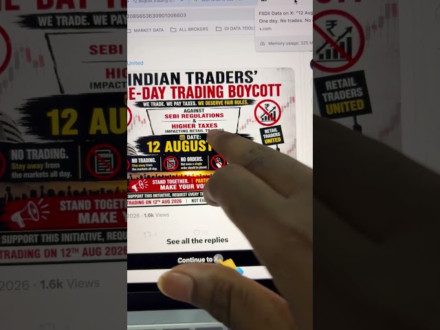 🚨 12 August 2026 Trading Boycott Explained | Why Indian Traders Are Protesting SEBI? #trading